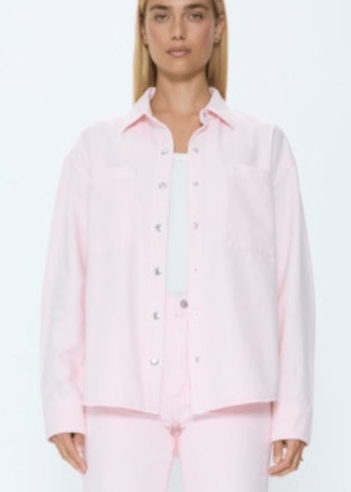 Blush Elin Fluid Denim Shacket - Amor Lafayette