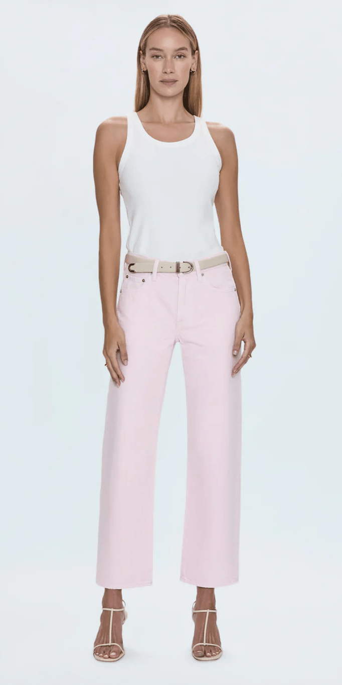 Blush Lexi Mid Rise Bowed Straight - Amor Lafayette