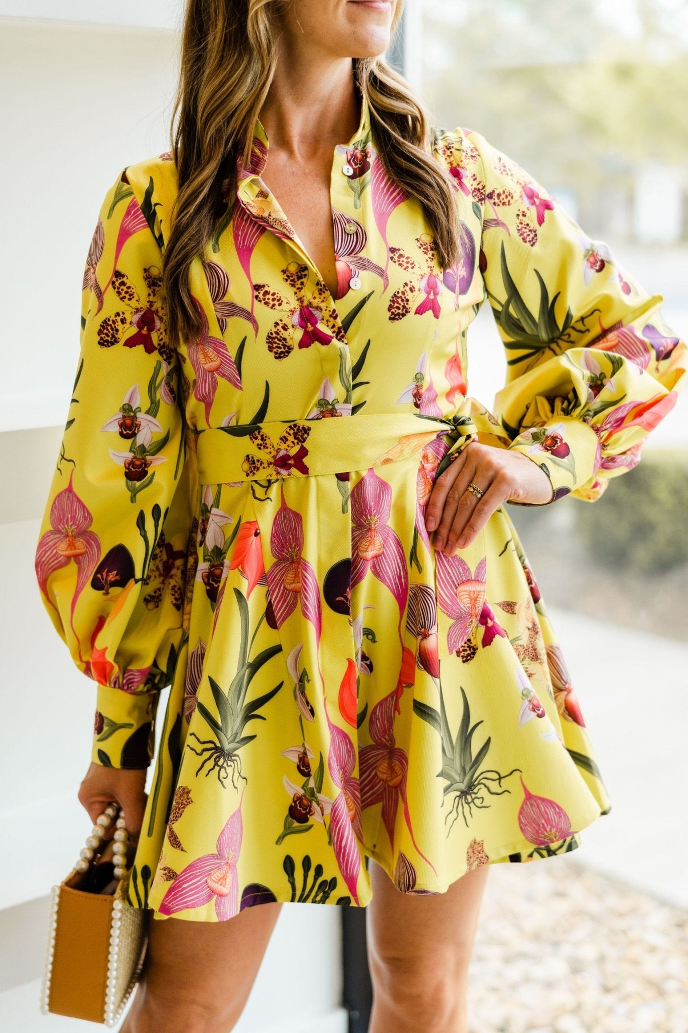 Botanica Yellow Amorio Dress - Amor Lafayette