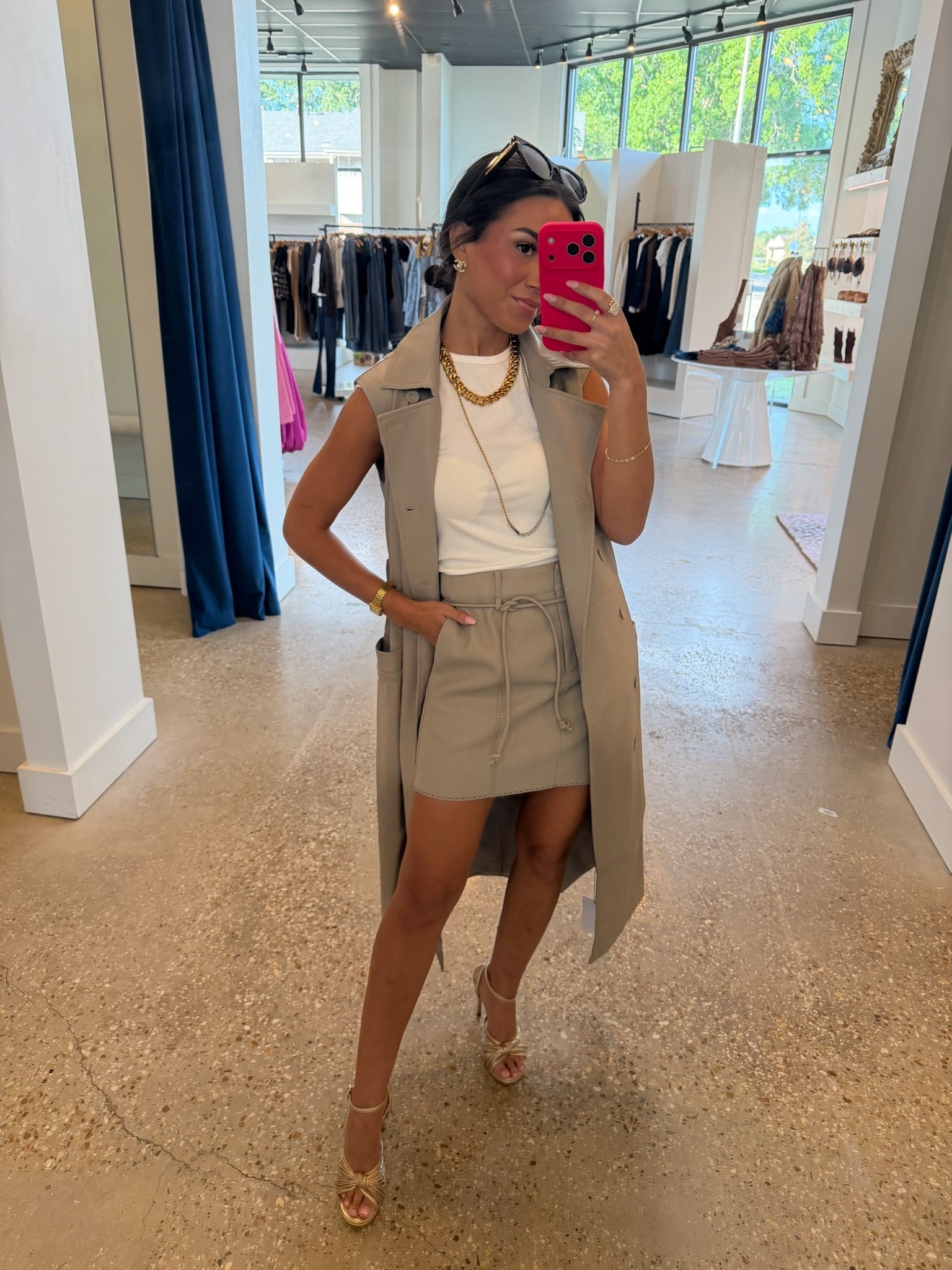 Brair Stone Vegan Leather Skirt - Amor Lafayette