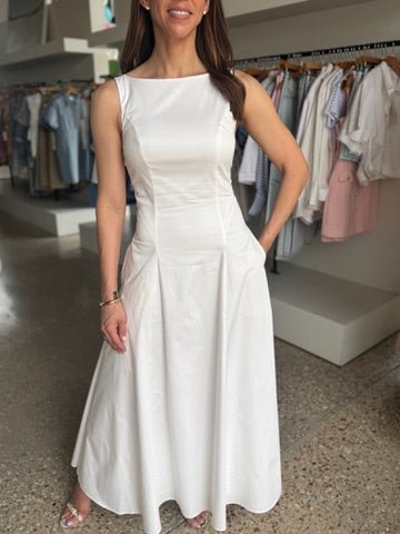 Bright White Catherine Dress - Amor Lafayette