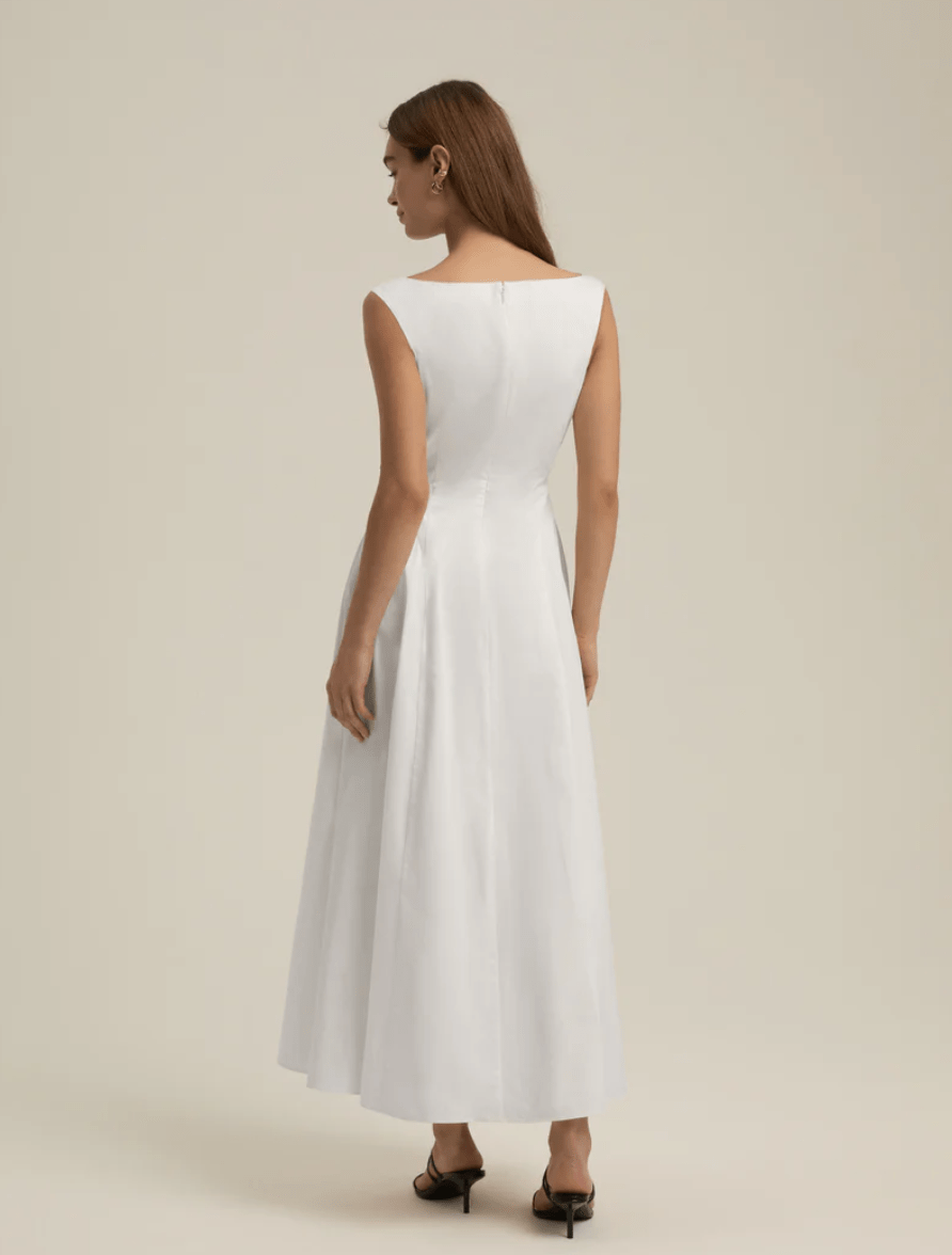 Bright White Catherine Dress - Amor Lafayette