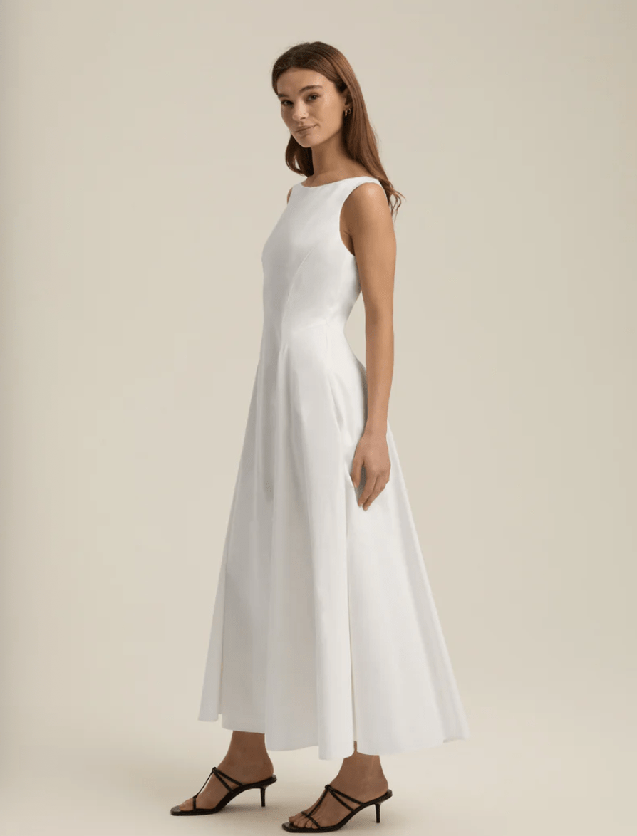 Bright White Catherine Dress - Amor Lafayette