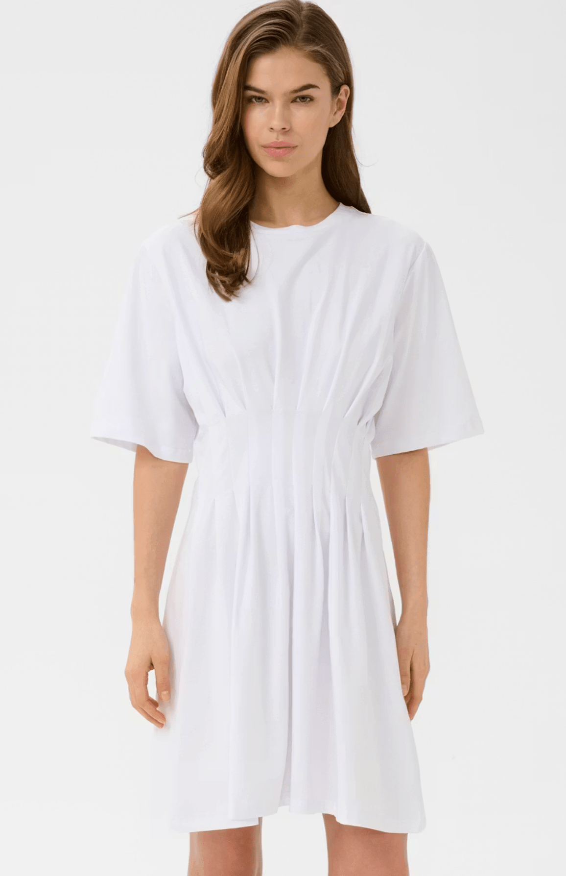 Bright White Inez Short Dress - Amor Lafayette