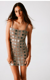 Bronze Terra Hand Crochet Dress - Amor Lafayette