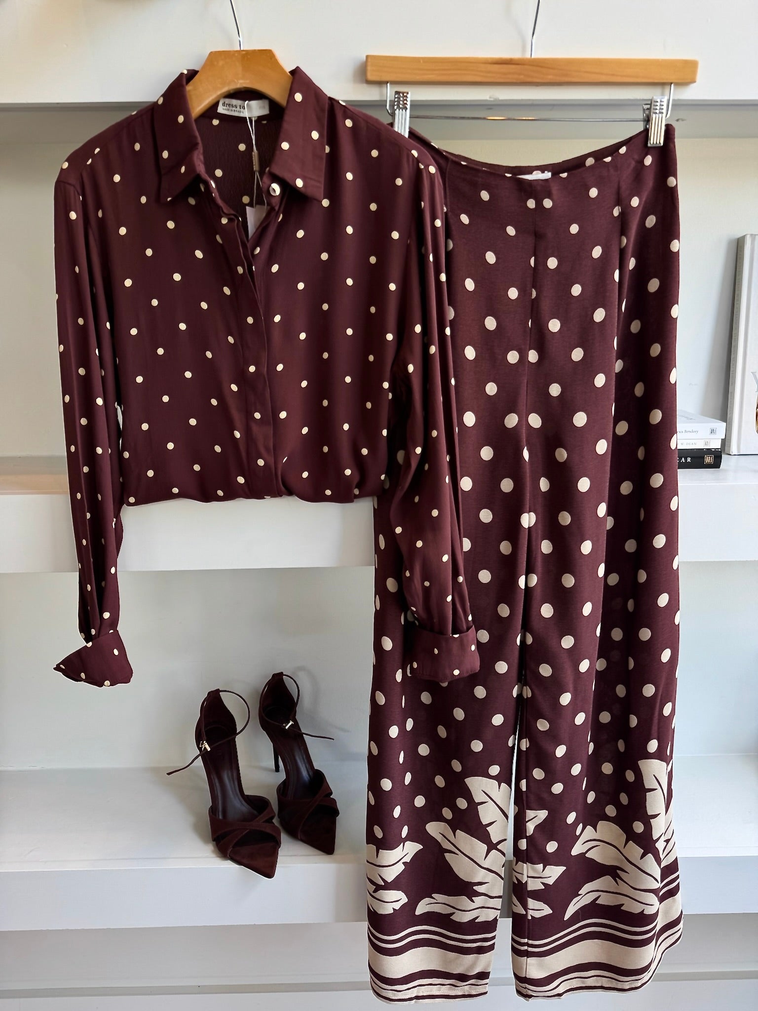 Brown Crepe Shirt - Amor Lafayette