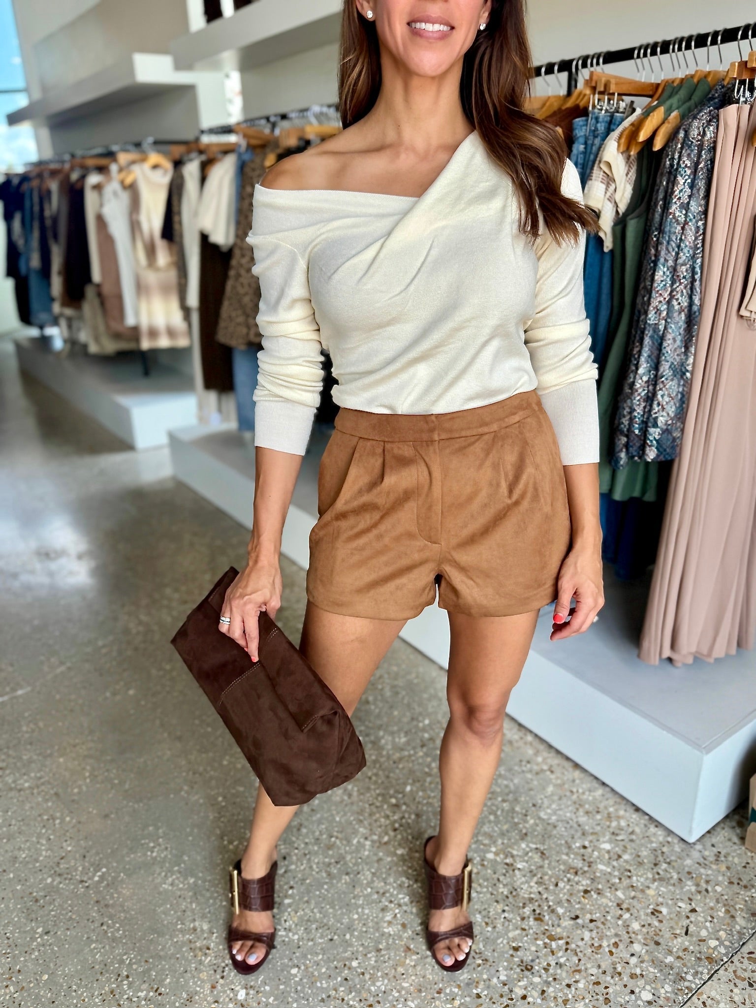 Brown Croc Beatrix Sandal - Amor Lafayette