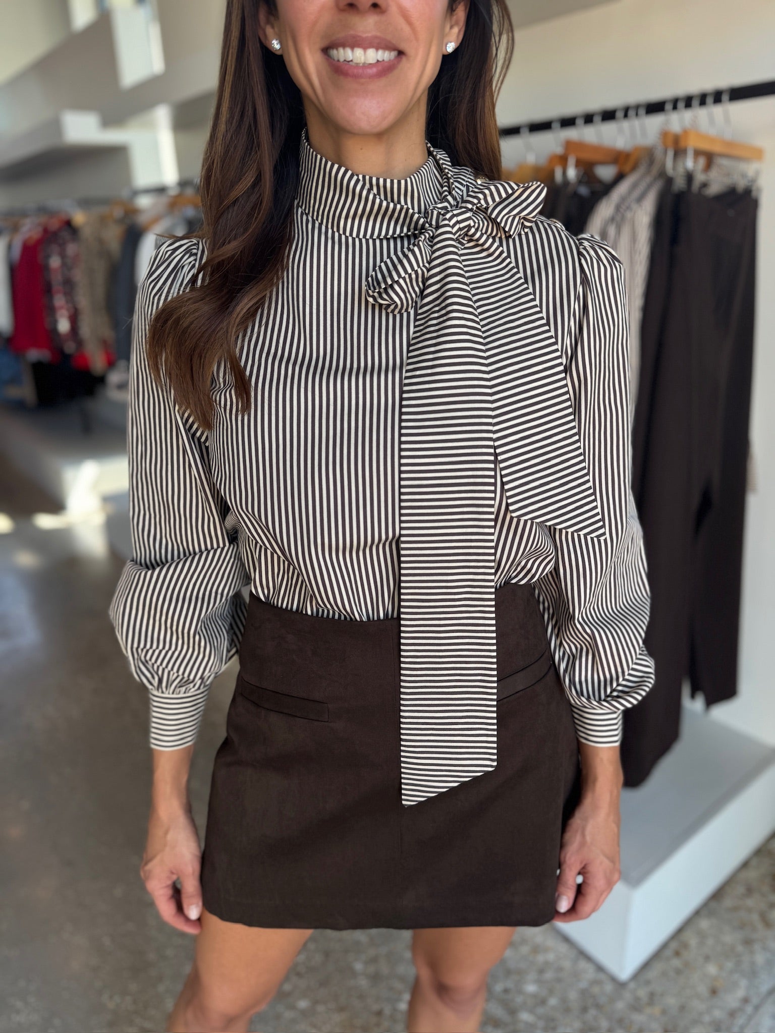 Brown Indigo Blouse - Amor Lafayette