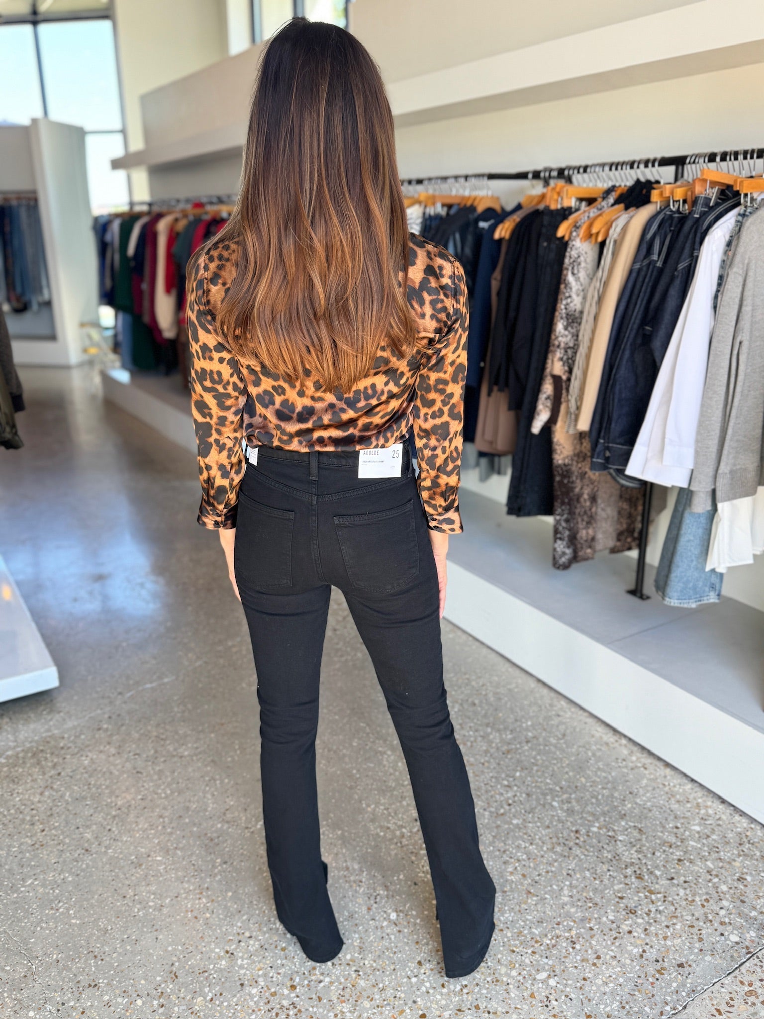 Brown Leopard Dani 3/4 Sleeve Blouse - Amor Lafayette