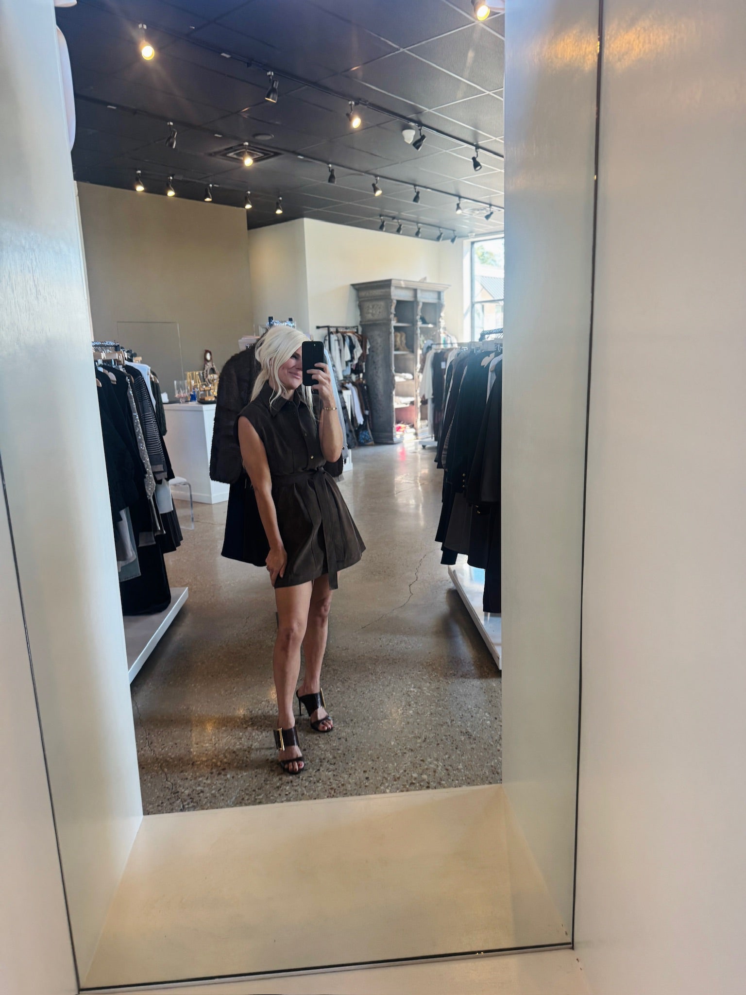 Brown Miller Mini Dress - Amor Lafayette