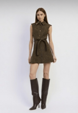 Brown Miller Mini Dress - Amor Lafayette