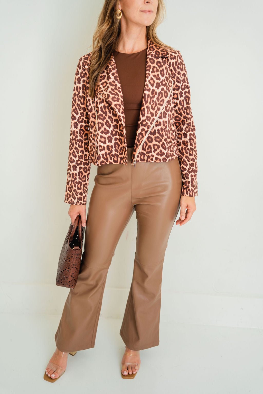 Brown Moto Jacket - Amor Lafayette