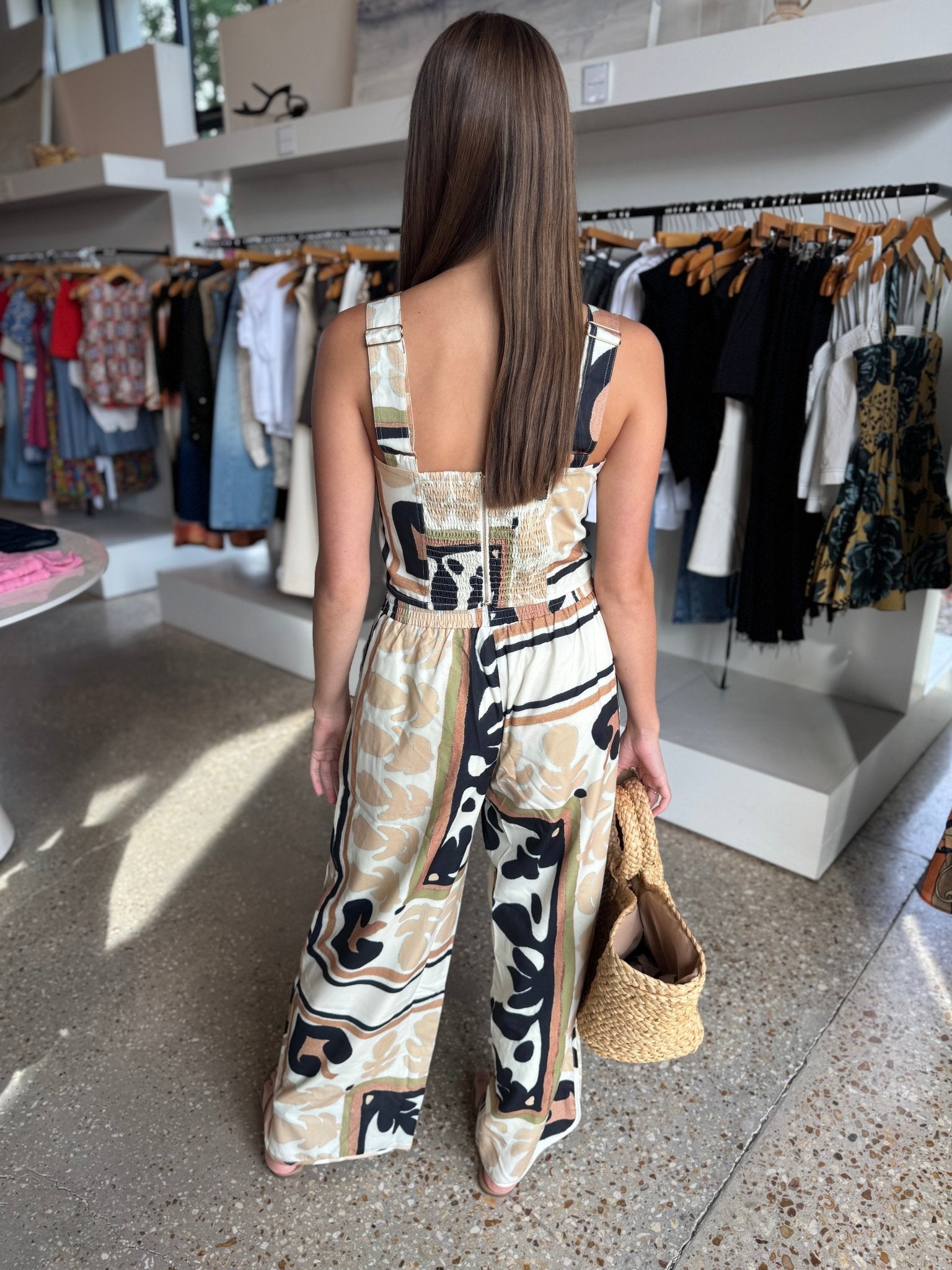 Brown Multi Drawstring Pant - Amor Lafayette