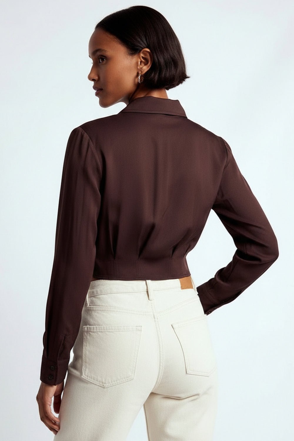 BROWN PAISLEY SHIRT - Amor Lafayette