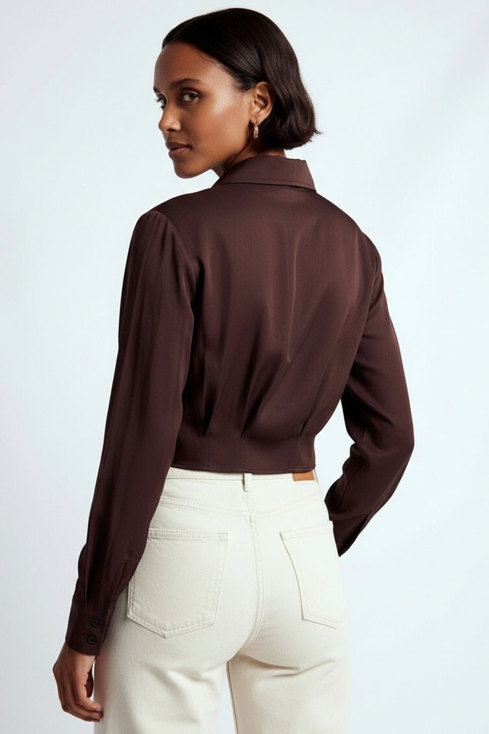 BROWN PAISLEY SHIRT - Amor Lafayette