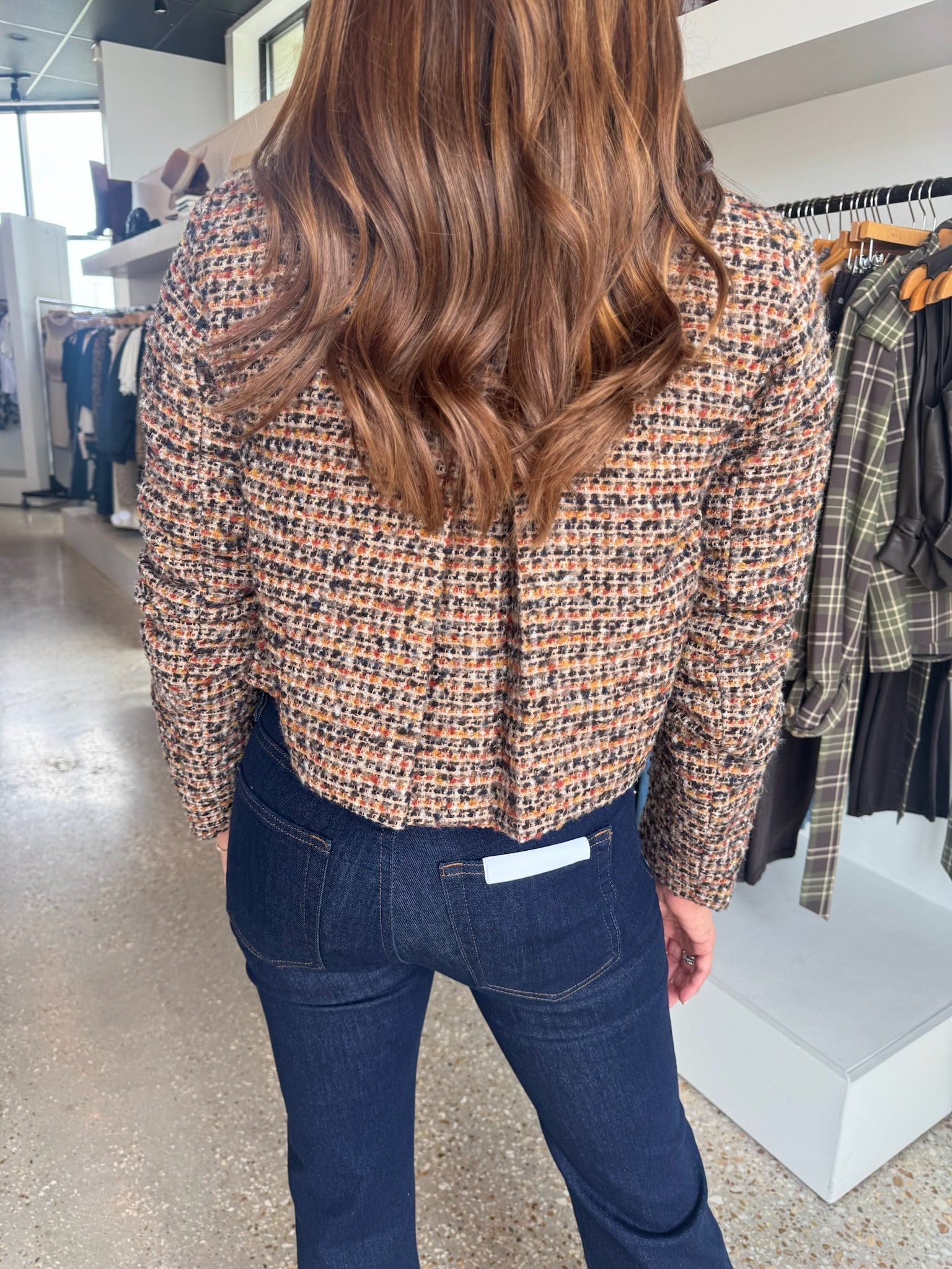 Brown Plaid Avie Jacket - Amor Lafayette
