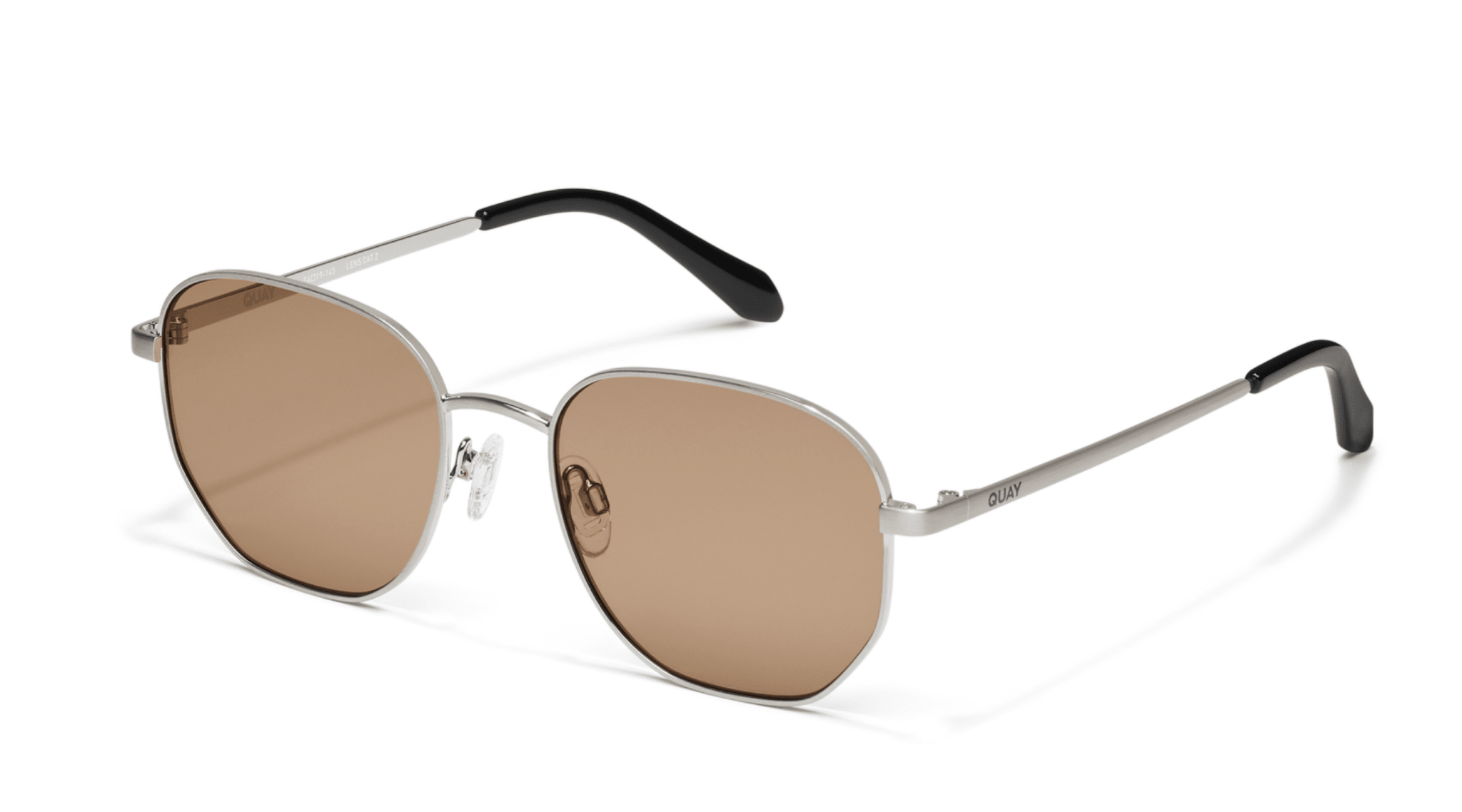 Brushed Silver/Tan Big Time Sunglasses - Amor Lafayette