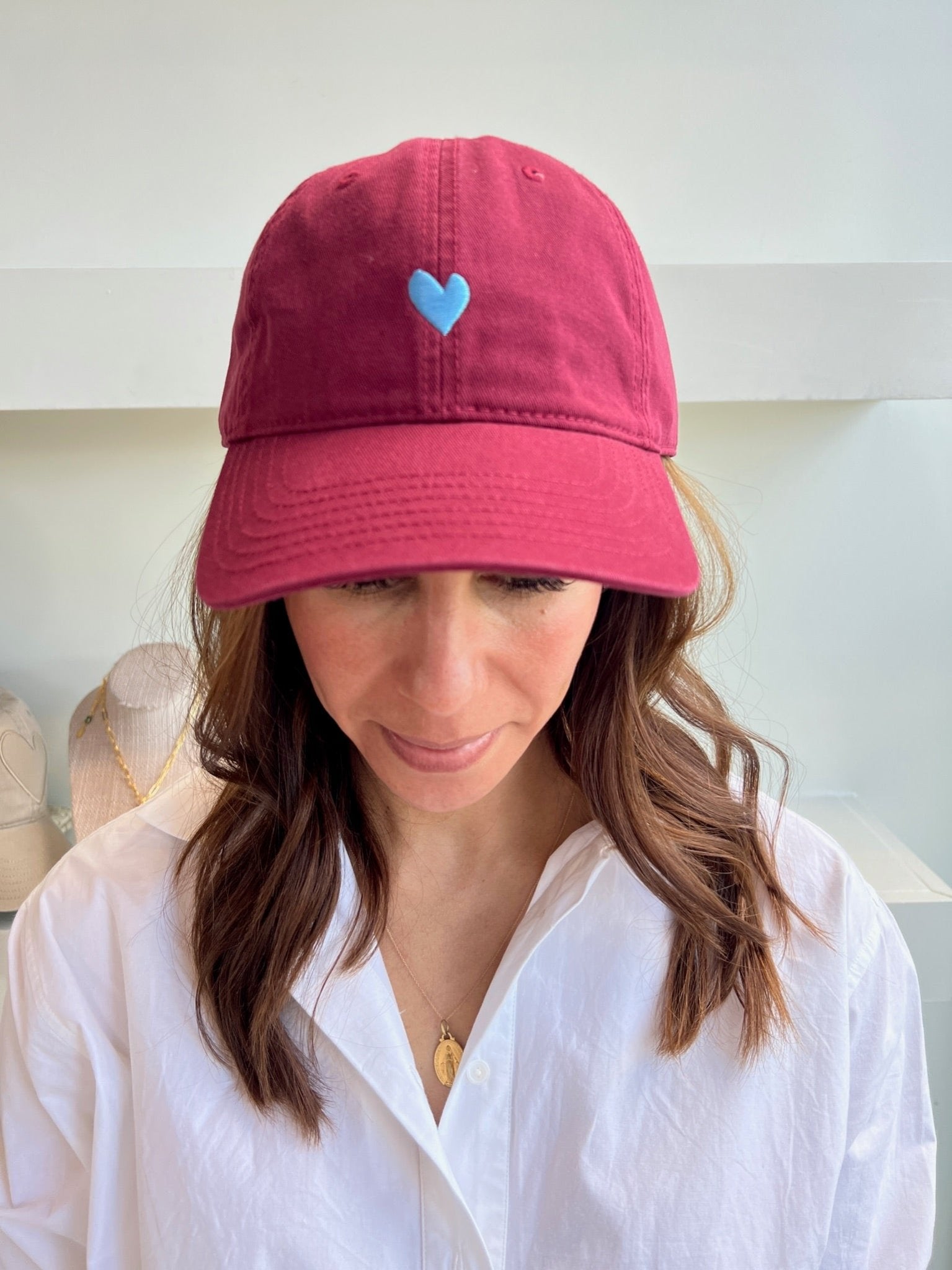 Burgundy Kerris Heart Hat - Amor Lafayette