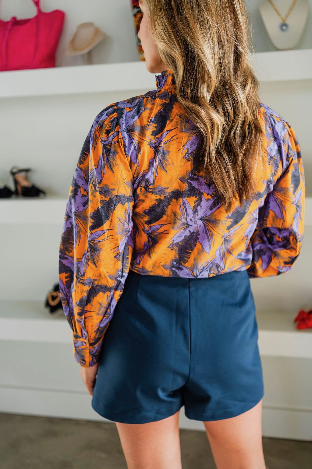 Burnt Orange/Purple Tessa Top - Amor Lafayette