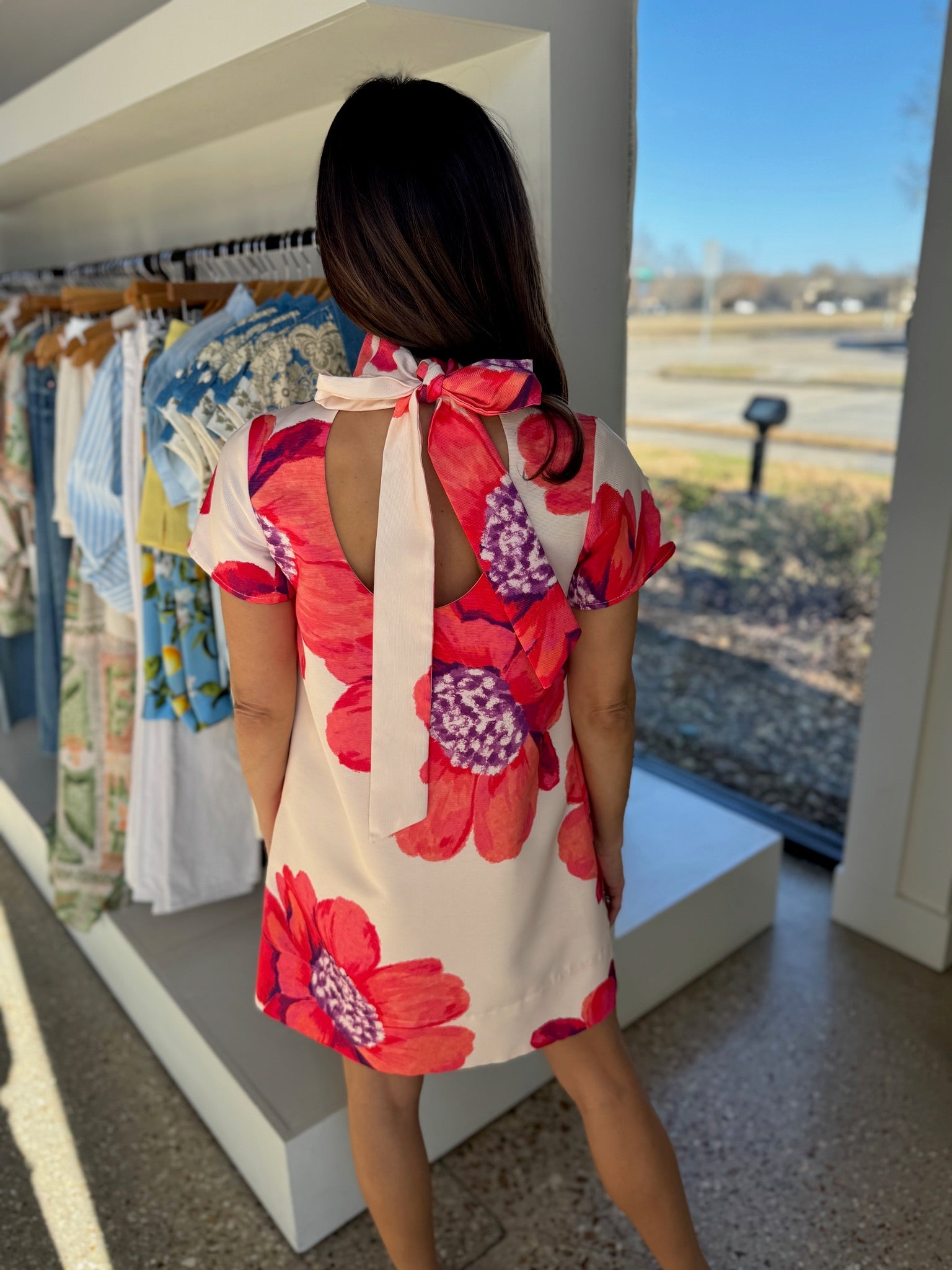 Butter/Coral Rory Dress - Amor Lafayette