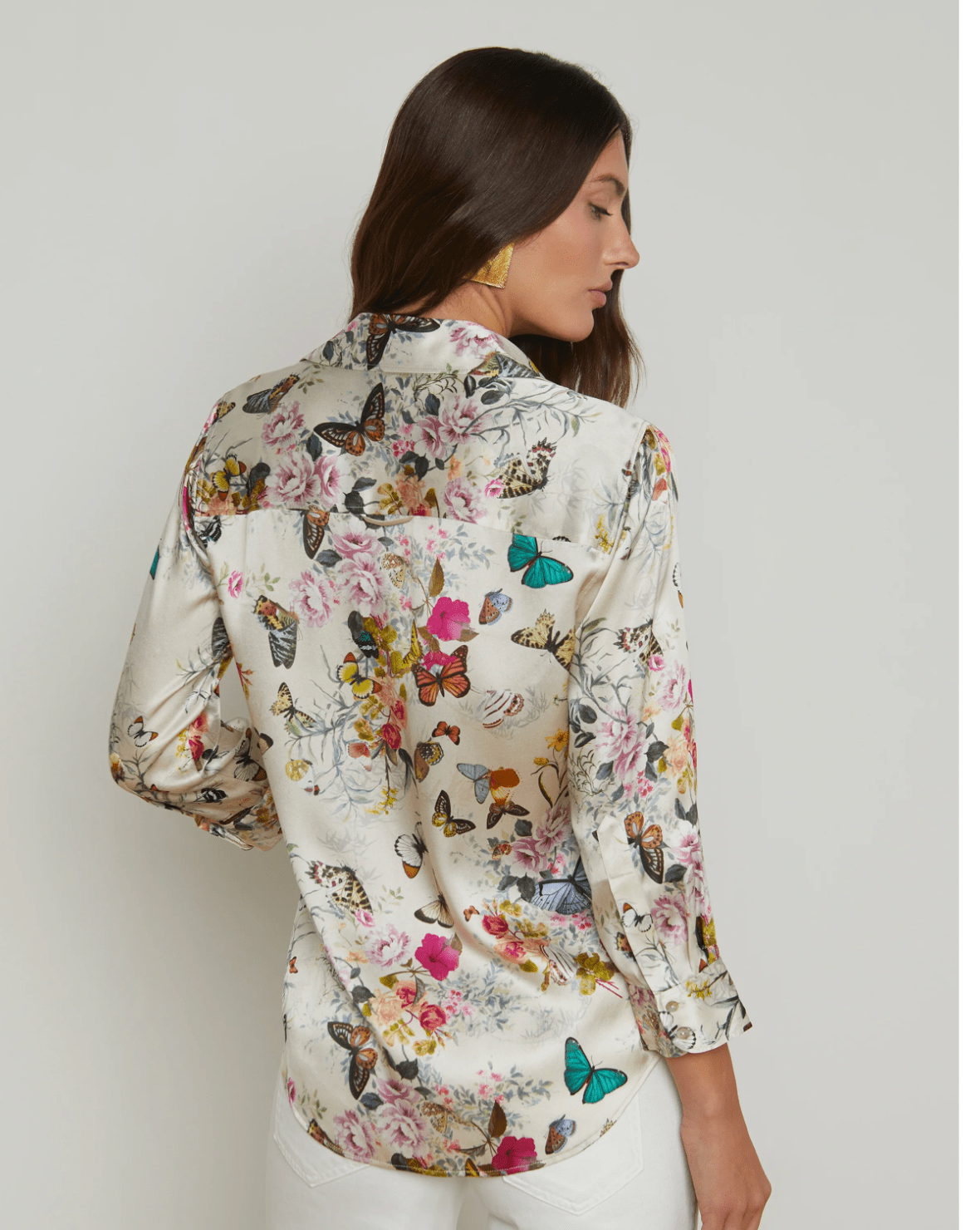 Butterfly Dani 3/4 Sleeve Blouse - Amor Lafayette