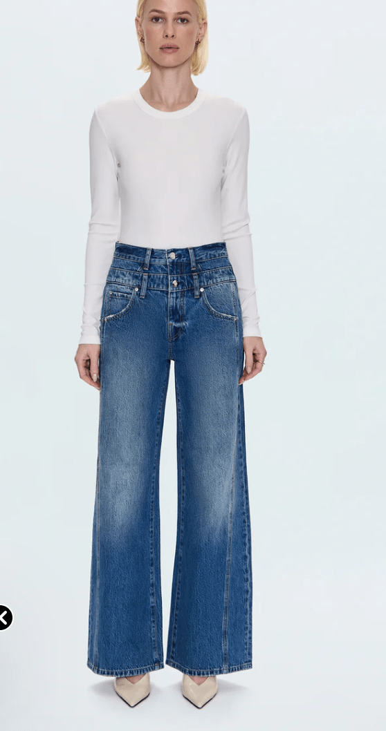 Caleb High Rise Relaxed Stacked Waist in Echo - Amor Lafayette