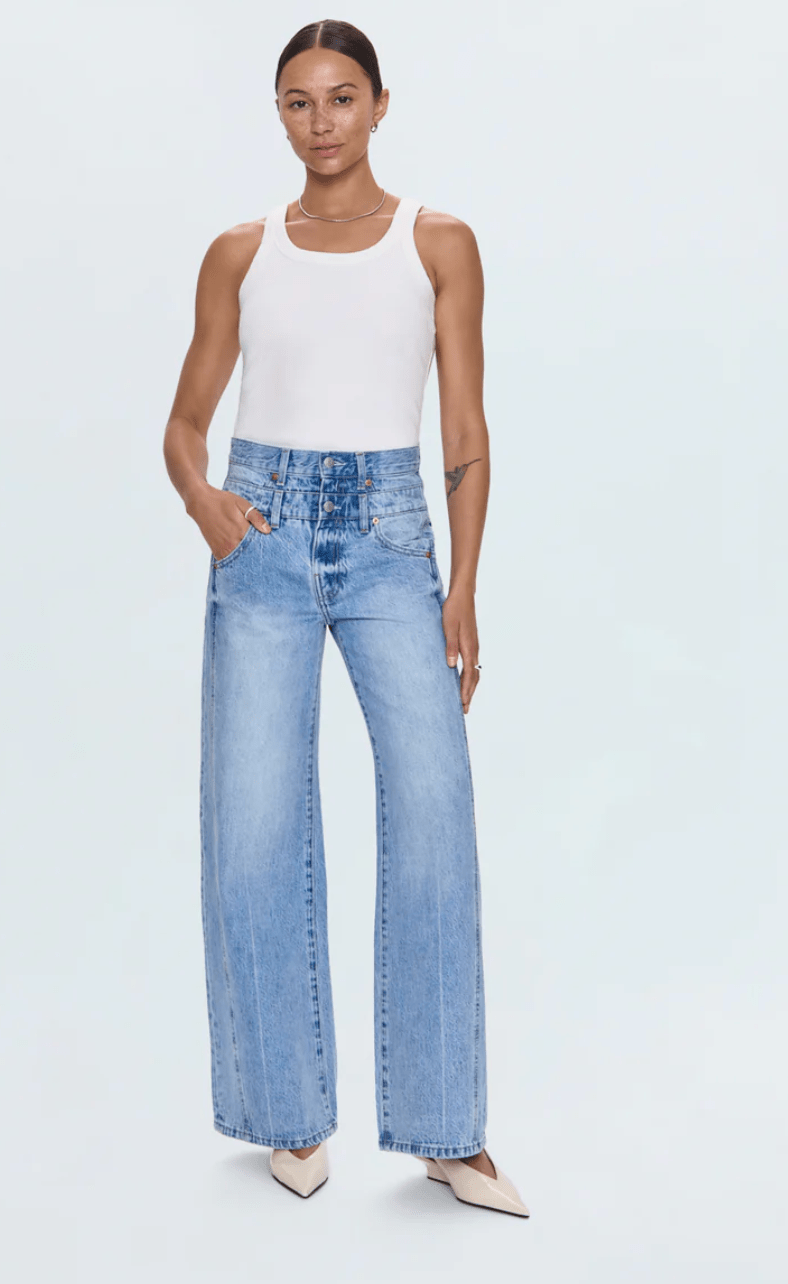 Caleb High Rise Stacked Waist Jean - Era - Amor Lafayette