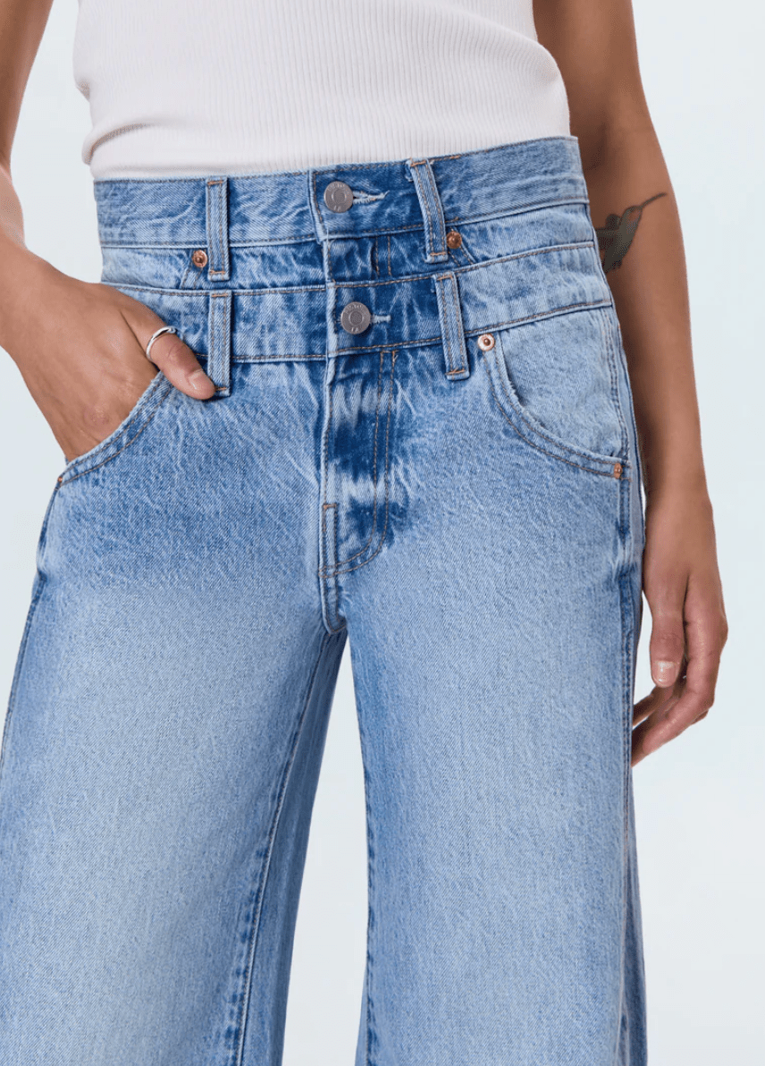 Caleb High Rise Stacked Waist Jean - Era - Amor Lafayette