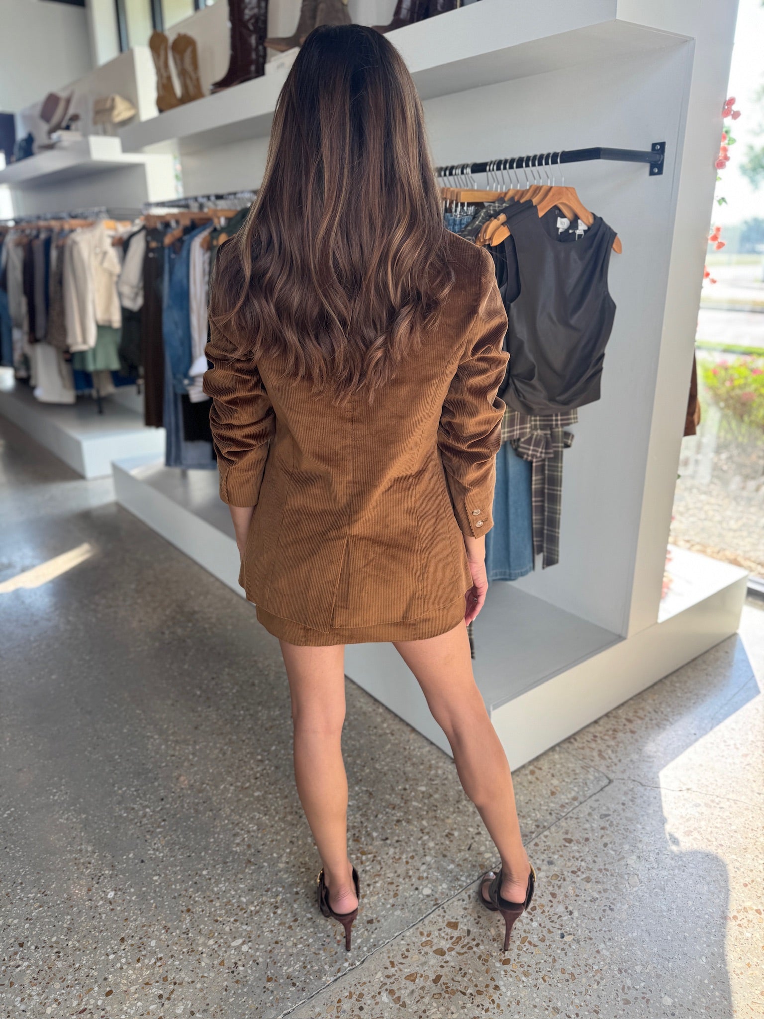 Camel Boyfriend Blazer - Amor Lafayette