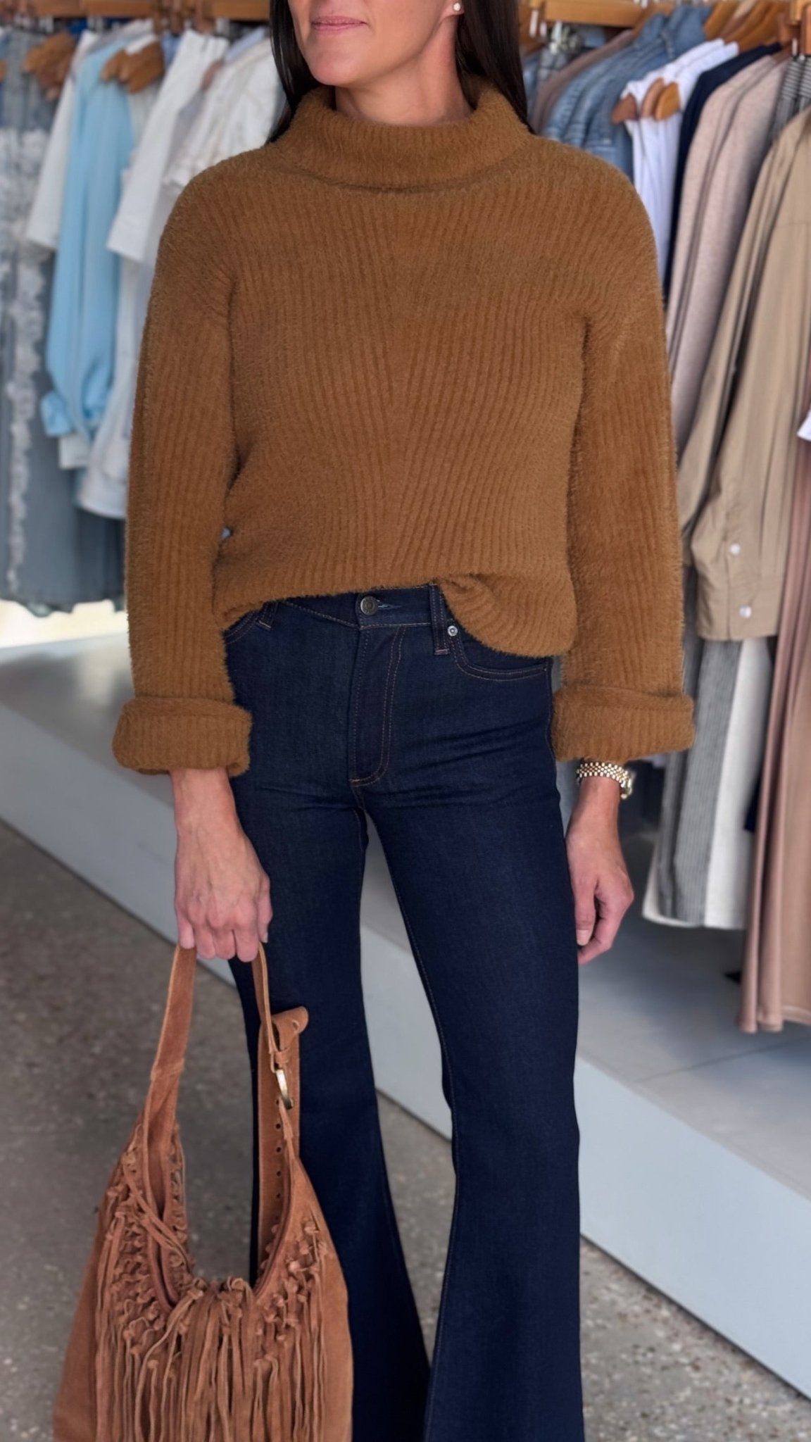 Camel Elga Sweater - Amor Lafayette