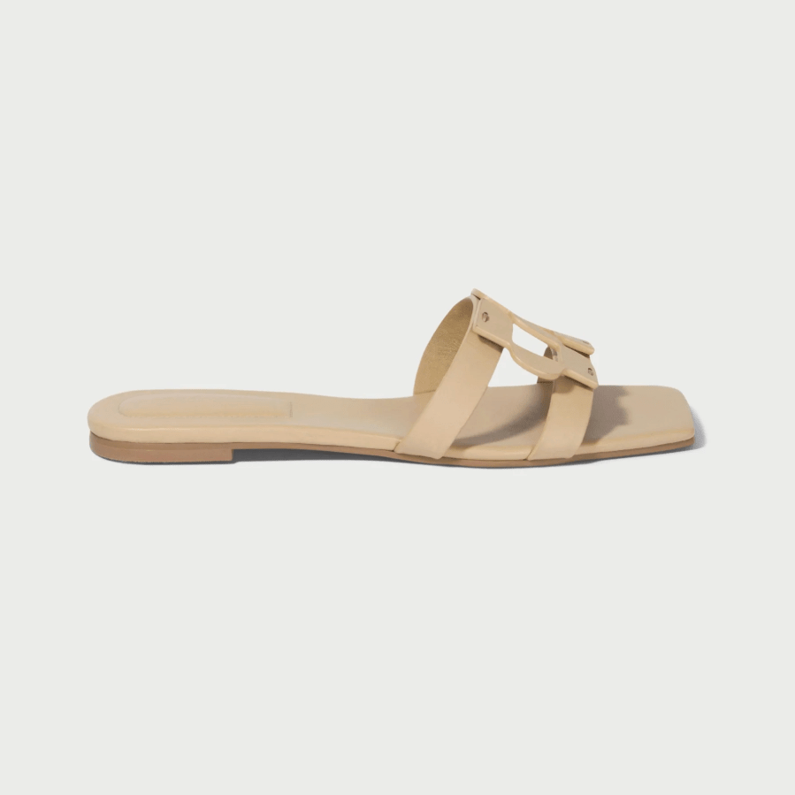 Camel Simkhai Monogram Flat Slide - Amor Lafayette