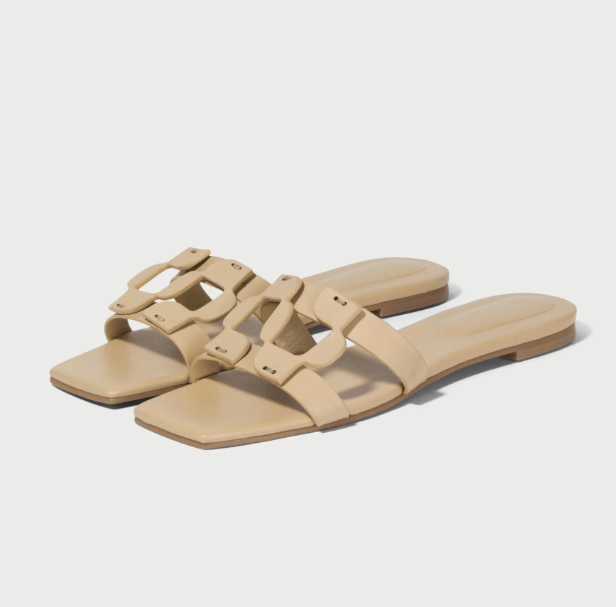 Camel Simkhai Monogram Flat Slide - Amor Lafayette
