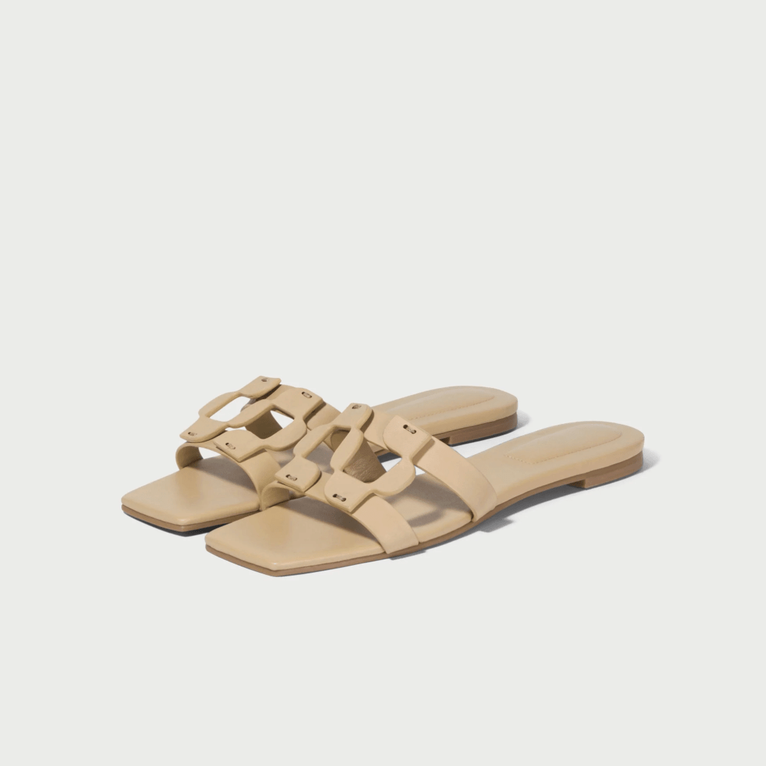 Camel Simkhai Monogram Flat Slide - Amor Lafayette