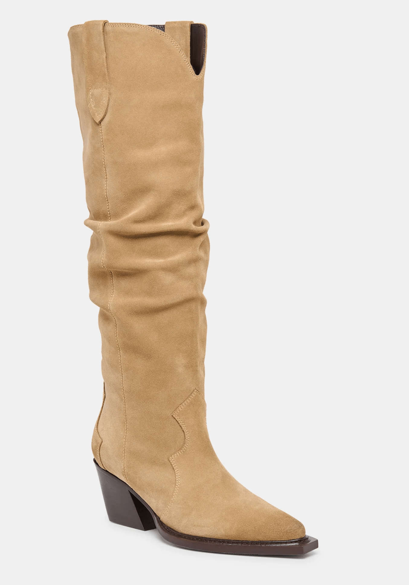 Camel Suede Buckly Boot - Amor Lafayette