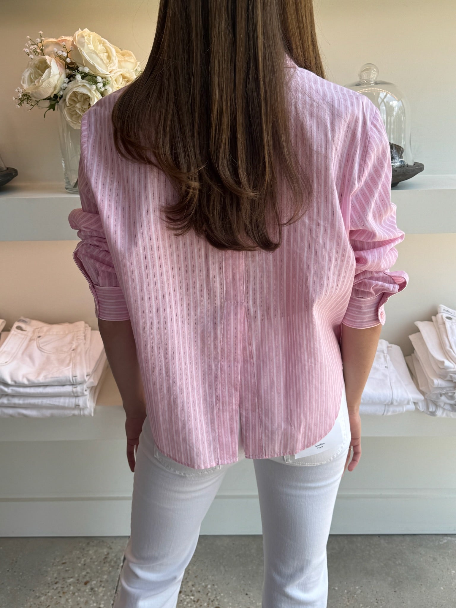 Cameo Pink Cosette Crop Shirt - Amor Lafayette