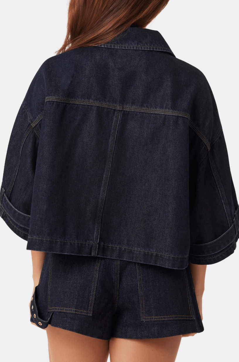 Cape Denim Jacket - Amor Lafayette