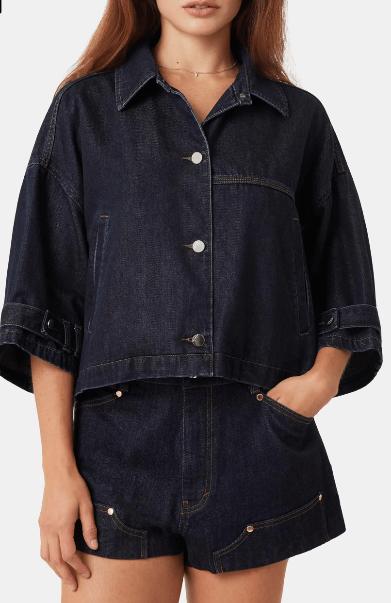 Cape Denim Jacket - Amor Lafayette