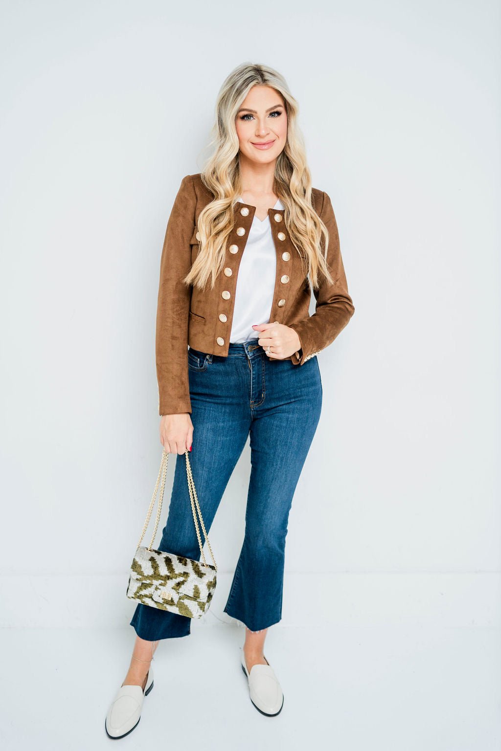 Caramel Karson Vegan Suede Jacket - Amor Lafayette