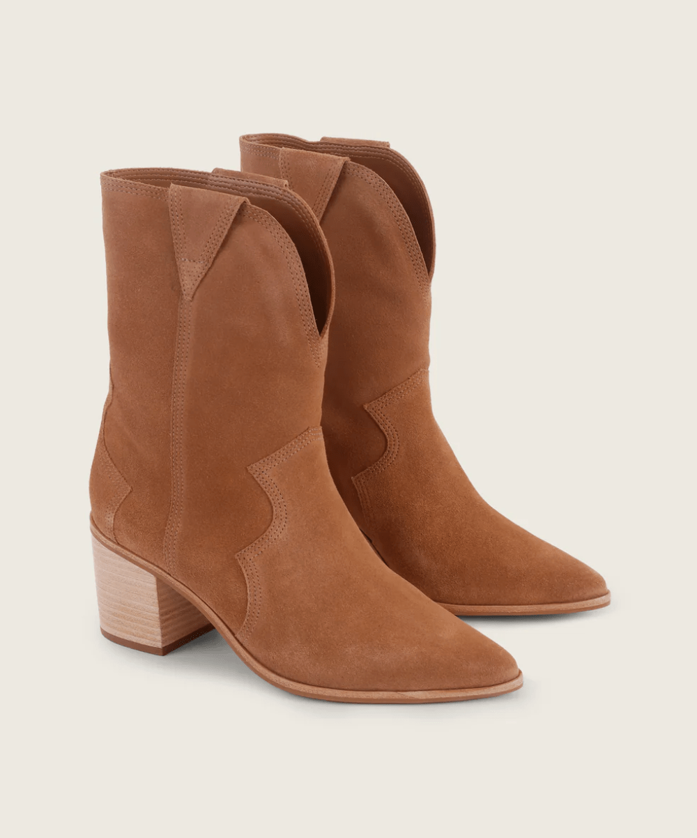 Caramel Porto Cowboy Bootie (Final Sale) - Amor Lafayette