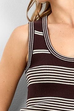 Carob/Bonita Beige Paolini Tank - Amor Lafayette