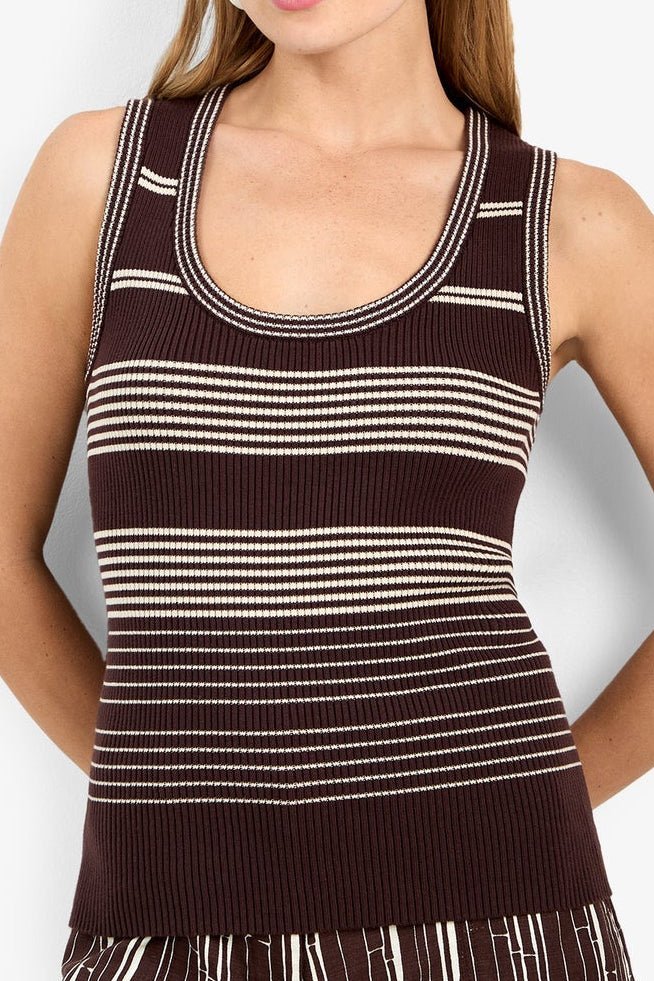 Carob/Bonita Beige Paolini Tank - Amor Lafayette