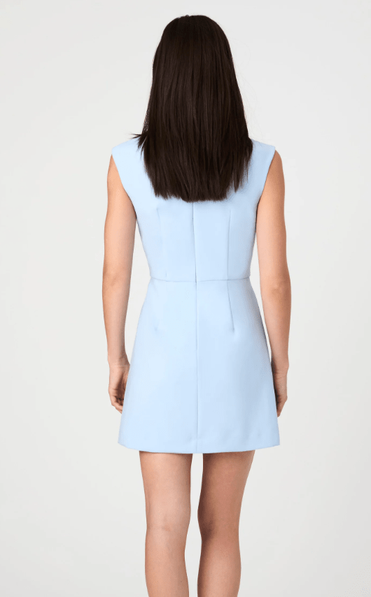Cashmere Blue Whisper Ruth Square Neck Mini Dress - Amor Lafayette
