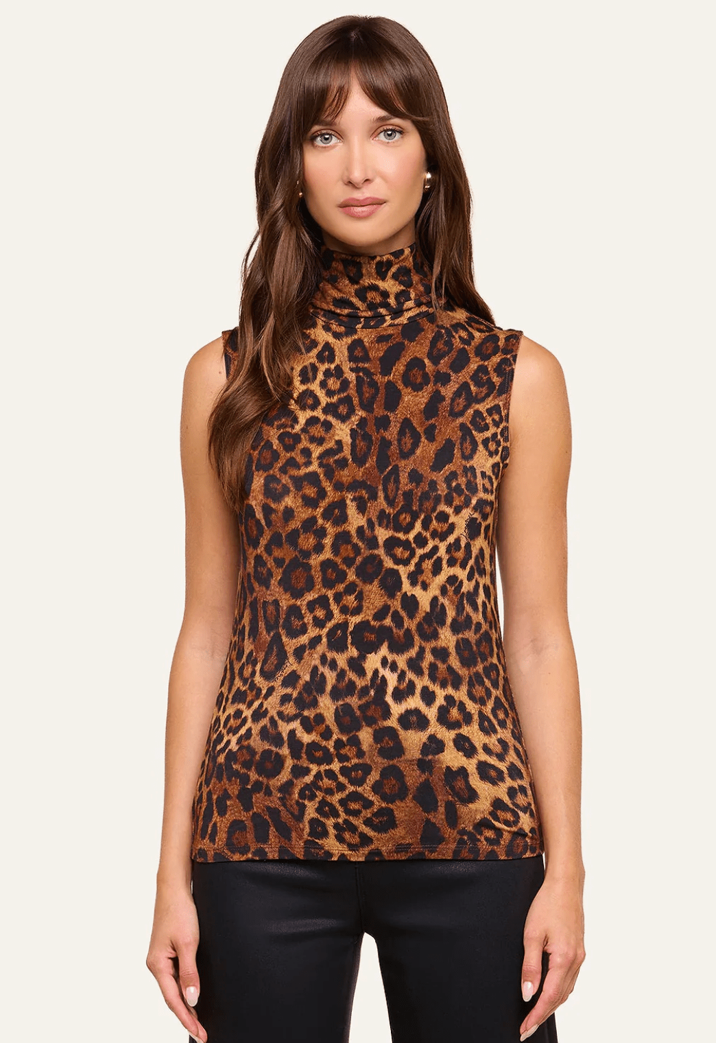 CECI SLEEVLEES TURTLENECK LEOPARD - Amor Lafayette