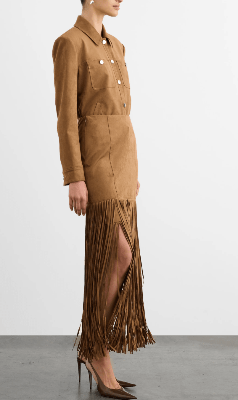 Cedar SOREN MINI SKIRT W/ FRINGE - Amor Lafayette
