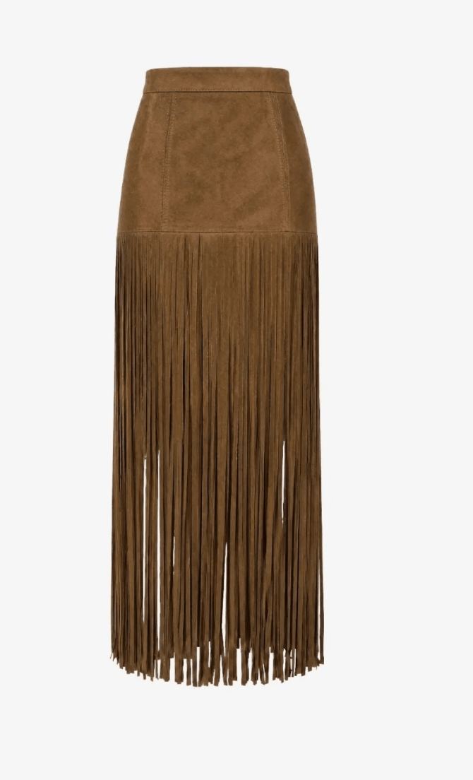 Cedar SOREN MINI SKIRT W/ FRINGE - Amor Lafayette