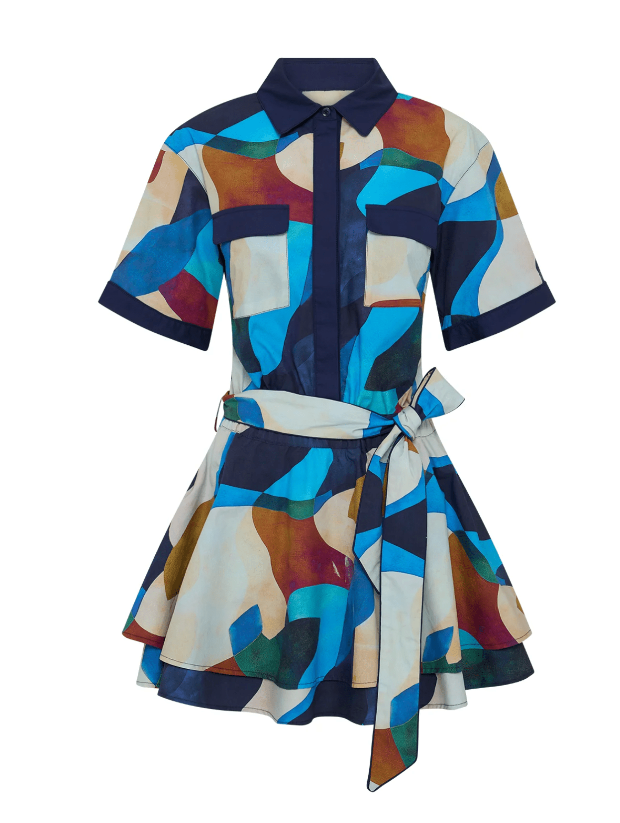 Celestia Print Ruffle Mini Dress - Amor Lafayette
