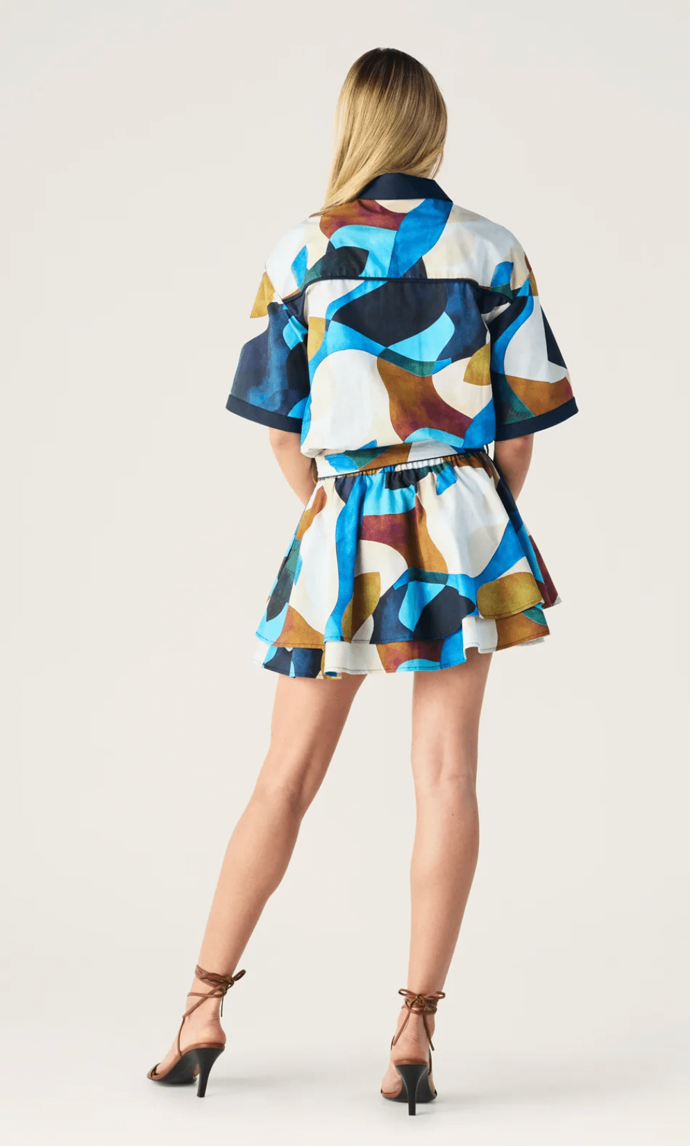 Celestia Print Ruffle Mini Dress - Amor Lafayette
