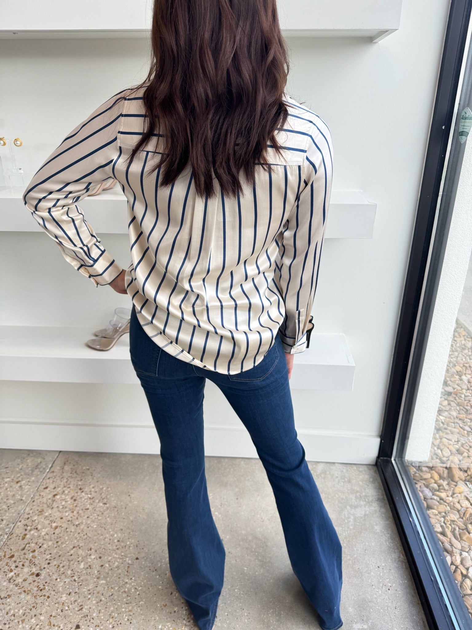 Ceramic Navy Stripe Maria Top - Amor Lafayette