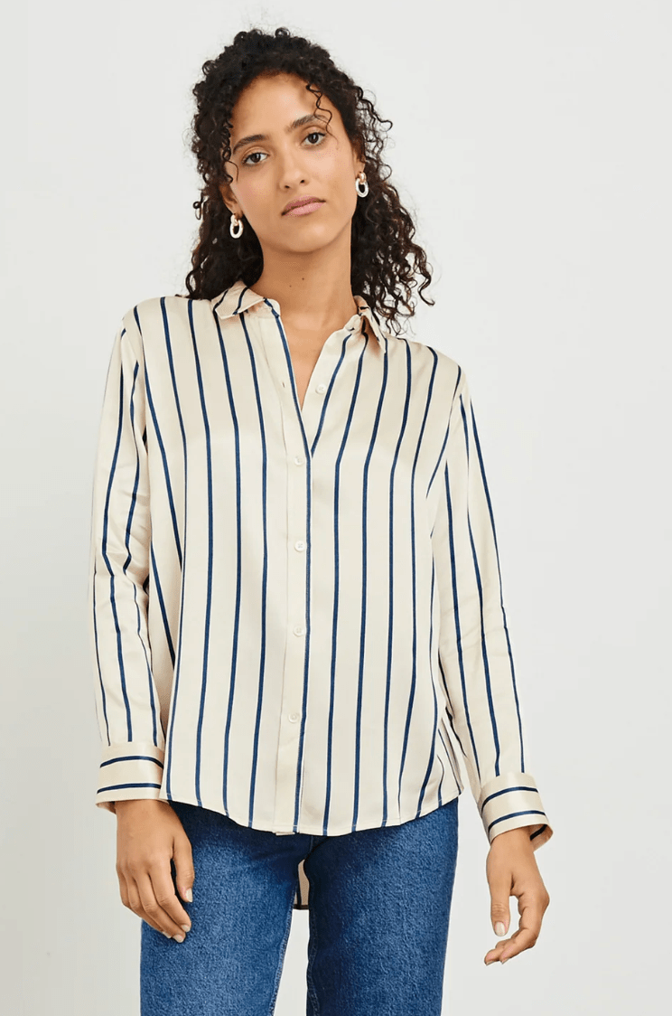 Ceramic Navy Stripe Maria Top - Amor Lafayette