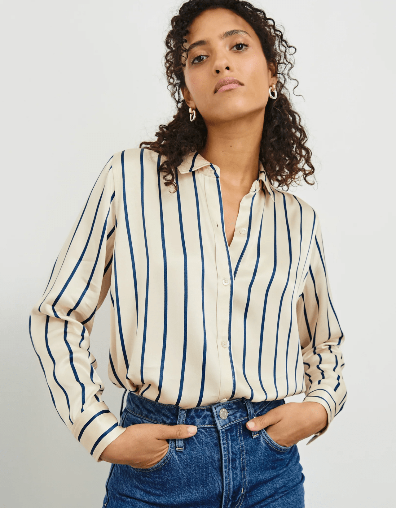 Ceramic Navy Stripe Maria Top - Amor Lafayette